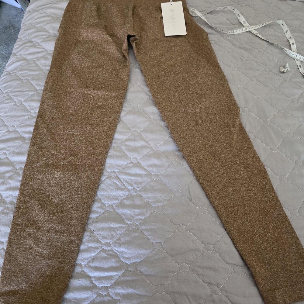 Yinoga Brown High-Waist Leggings - Picture 2 of 4